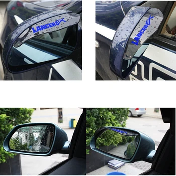 Atpakaļskata Spogulis Lietus Uzacu Atloks Shield Toni Ūdensnecaurlaidīgs Asmeņi Elastīga PVC Automašīnu Spogulis Mitsubishi Lancer EX Lietus Pārsegs