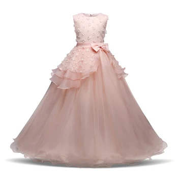 Fancy Kids Puķu Meitene Kleita Meitenēm Līgavas Tērpiem, Elegants Princese Kleita Puse Balles Tērpu Jaunā Gada Kostīmu Vestido 10 12T