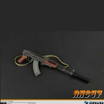 ZYTOYS 1/6 Mēroga AK47 AK47S + Klusinātājs Pistoli Modelis Ieroci Rotaļlietas Piederumi W Locīšanas Leņķis piemērots 12inch Rīcības Modelis Attēlā
