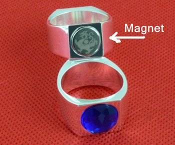 Magnēta Gredzens Ar Zilo Akmeni Onyx Diamond(19mm/20mm/21mm) Burvju Triku Burvis nepieciešams Aksesuārs Slēgt Ielas Veidojums Aksesuāri