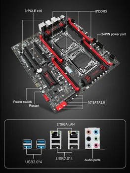 HUANANZHI X99-T8D Mātesplati Combo X99 LGA2011-3 M. 2 NVMe/NGFF Slots Dual Xeon E5 Procesoru 2678 V3 2676 V3 2696 V3 2673 V3 DIY