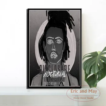 Weeknd Zvaigžņu Zēns Karstā Albuma Mūzikas Aptver Hip Hop Pop, R&B, Mākslas Glezniecības Vintage Audekla Plakāta Sienas, Mājas Dekoru