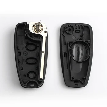 KEYYOU 10PCS 3 Pogas Flip Locīšanas Tālvadības Atslēgu Fob, Automašīnu Atslēgu Apvalks Gadījumā Par Ford Focus Mk1 Mondeo Transit Connect