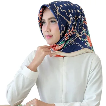 90*90cm Eleganta Dāma, Drukas Laukums Šalle Musulmaņu Sieviešu Lakatu, Instant Hijab Islāma Apģērba Arābu Cepures Lakatu Lūgšanu Turban
