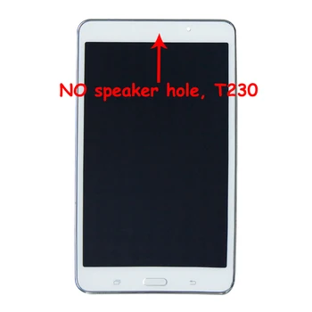 LCD displejs Priekš Samsung Galaxy Tab 4 7.0 T230 SM-T230 T231 SM-T231 LCD Displejs Ekrānā Pieskarieties Ekrāna Digitizer Sensora Montāža Ar Rāmi