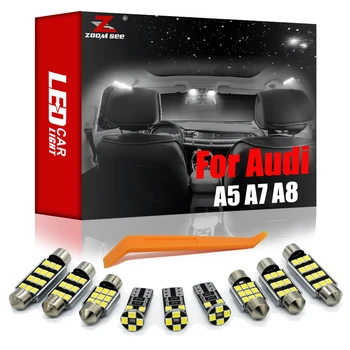 Canbus Bez Kļūdām LED Audi A5, S5, RS5, B8 8T A7 S7 RS7 4G A8 S8 D2 D3 4D Kupeja Sportback Auto Lampas Interjera Lasīšanas Gaismas Komplekts