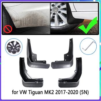 4 GAB. Auto Dubļu Sargi Par Volkswagen VW Tiguan 5N 2017 2018 2019 2020 MK2 Mudguard Splash Sargiem Fender Mudflaps Auto Piederumi