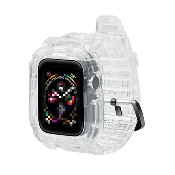 Krāsains Mīksts Caurspīdīgu Gumijas Sporta Siksna Apple Skatīties 38/40/42/44mm Joslas IWatch Aproce Series 5 4 3 2 1 Silikona