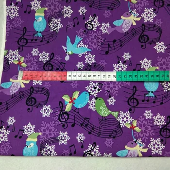50x70cm Jaunā Dizaina Purpura Ziemassvētku Baltā Snowflakes & mūzika, ņemiet vērā, miers, putnu Apdrukas un Krāsošanas Kokvilnas Auduma mūzikas nav