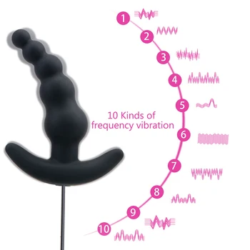 Anālais Plug Vibrators Sieviešu Masturbācija Tālvadības 10 Ātrumu Vibrācijas Anālās Lodītes Seksa Rotaļlietu Vīriešu Prostatas Massager
