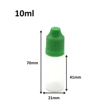 100gab PE 10 ml Plastmasas Pudeles Pilinātāju E Šķidrums Ar bērnu aizsardzībai paredzētām Klp Un Garu Adatu Padoms Tukša Pudelīte