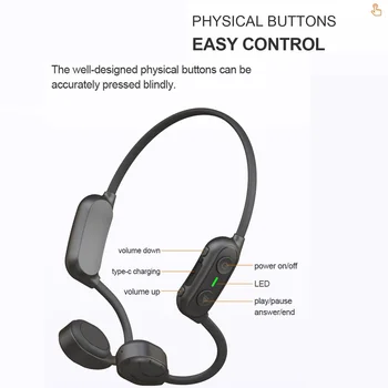 Bluetooth Bezvadu Austiņas Kaula Vadāmība Sporta Austiņas IP56 Austiņas Stereo brīvroku ar mikrofonu, Lai Darbojas