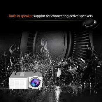 UC28C Portatīvie Video Projektors Mājas Kinoteātra Kino Biroja Supplie LCD Mini Projektors Multimediju Atskaņotāja Smart Phones