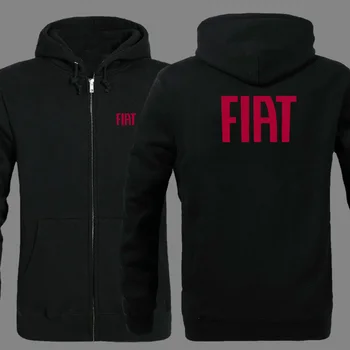 Pavasara Jaka Vīriešiem Fiat logo rāvējslēdzēju Hoodies Jaka Drukāšanas Apģērbu Modes Gadījuma rāvējslēdzēju sporta Krekls