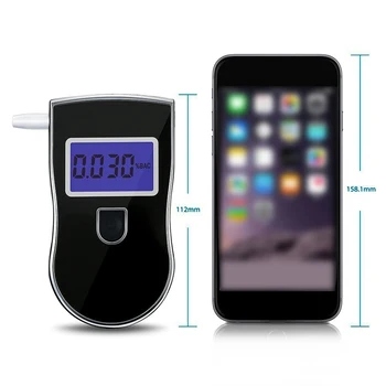 Digitālo Elpas Alkohola Testeris ar elpas analizatoru LCD Dispaly ar 5 Mikrofoni Profesionālai Policijas Alkohola Autostāvvieta Breathalyser