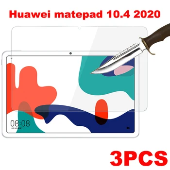 3PCS Rūdīta Stikla Ekrāna Aizsargs Huawei matepad 10.4 pro 10.8 aizsargplēvēm Planšetdatora Ekrāna Aizsargi