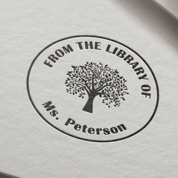 Personalizētu pasūtījuma Bibliotēkas Zīmogs nosaukums zīmogs automātiskā rakstīšana ar tinti No Bibliotēkas , Šī Grāmata Pieder, Atpakaļ uz Skolu - 40mm