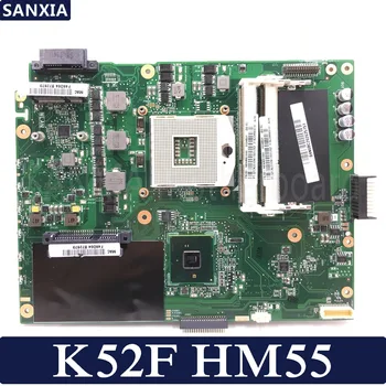 KEFU K52F Portatīvo datoru mātesplati par ASUS K52F X52N A52F K52 Testa sākotnējā mainboard PGA989 HM55