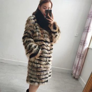 Dabīgās kažokādas sieviešu modeļu ziemas nekustamā fox kažokādas mētelis 2019 jauni sieviešu modeļi, bieza, silta kažokādas jaka