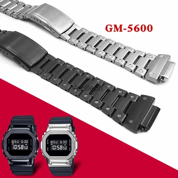 GM-5600 Watchbands un Bezel 316L Nerūsējošā Tērauda Skatīties Joslā un Bezel Metāla Aproce un Lietu Vāku Ar Instrumentiem, kā Svētku Dāvanu