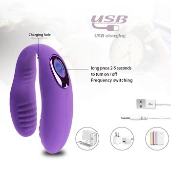 U Veida Formas Vibratori Sievietēm USB Uzlādes G Spot Klitora Stimulācijai, Vaginālo Massager Vibrators Erotiska Seksa Rotaļlietas Sievietēm