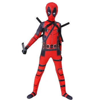Bērniem Supervaronis cosplay kostīmi Deadpool kostīms zēniem bodysuit Jumpsuit puse kostīmi kostīms Helovīna kostīms bērniem pieaugušajiem