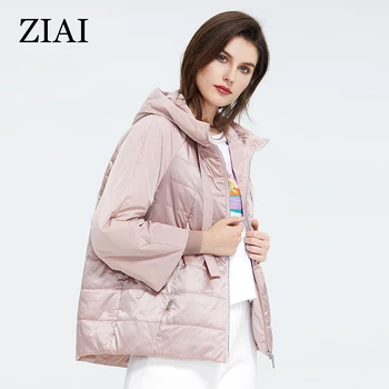 ZIAI 2020. gadam Sieviešu parka Īss rozā modes hotsale sieviešu jaka siltu kapuci top zīmola kvalitātes sieviešu mētelis outwear noliktavā ZM-8601