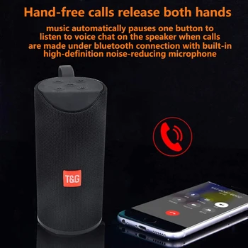 5.0 Bluetooth Portable Speaker Āra Skaļrunis Bezvadu Mini Kolonnā 3D Stereo Surround Mūzikas Atbalsta FM TFCard Bass Box