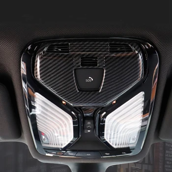 Auto Stils Priekšējais Lasīšanas Apgaismojums Dekoratīvā Rāmja Vāks Melns BMW 3. Sērijas G20 G28 2020. Gadam Interjera Oglekļa Šķiedras Krāsu Uzlīmes