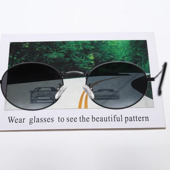 Peekaboo mazas ovālas formas saulesbrilles-retro sieviete metāla rāmis 