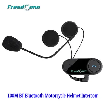 Sākotnējā Freedconn Motocikla Ķivere Bluetooth Austiņas, Domofons 100M Bezvadu BT iekšējo telefonu Stereo Austiņu FM Radio