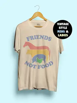 Hillbilly Draugiem, Nevis Pārtikas Kokvilnas T-krekls Vintage T Tee Dāvanu Vegāns Krekls Veģetārie Dabas Cute Hipiju 80's, 90 Topi