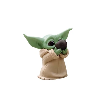 5gab Star Wars Mandalorian Bērnu Yoda Kolekcija Rīcības Attēls 4-6cm Gudrs Hoy Rotaļlietas Jaunā Gada, Ziemassvētku Dāvanas Bērniem Bērnu