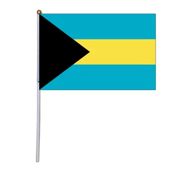 Bezmaksas piegāde xvggdg 100gab 14 * 21cm Bahamu salas puses karoga Veicināšanas Vairumtirdzniecības Mazo Bahamu salas Roku Vicināšanu Valsts Karogs