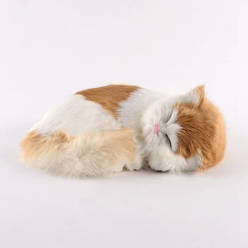 Dorimytrader Pop Plīša Simulācijas Kaķis Rotaļlietas Spilgti Jauki Reāli Mājdzīvnieki Kaķis Lelle Apdare Automašīnas Dāvanu 27x18x10 DY80005