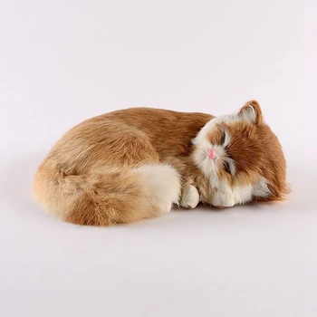 Dorimytrader Pop Plīša Simulācijas Kaķis Rotaļlietas Spilgti Jauki Reāli Mājdzīvnieki Kaķis Lelle Apdare Automašīnas Dāvanu 27x18x10 DY80005