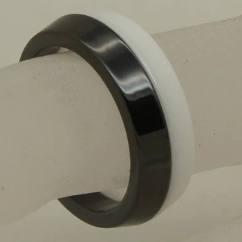 Mode un uniqueone pc balts gredzens & viena datora, melns gredzens kombinētās hi-tech nulles pierādījumu keramikas gredzenu