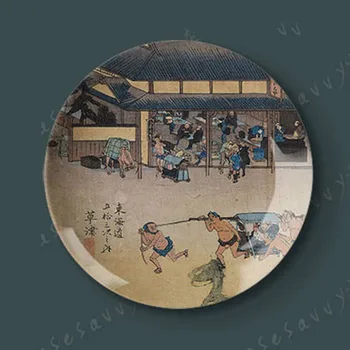 10Inch Dziesmu Sichuan Smago Dekoratīvās Keramikas Teknes Karājas Plāksne, Krāsošana Sienas Apdares Plāksnes Karājas Plāksne Radošās Mākslas Plate