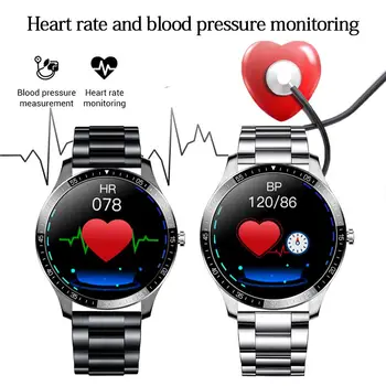 LIGE Luksusa Vīriešiem Smart Skatīties Asins Spiediena Monitoringa Smart Aproce Veselības Izsekošanas IP68 Ūdensnecaurlaidīga Smartwatch Android, iOS