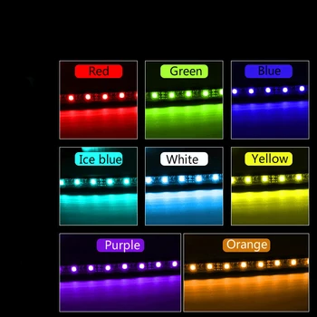 4Stripes RGB LED 5050 9SMD Gaismas Balss Vadības Automašīnas Dizains Dekoratīvie Atmosfēru Gaismas Tālvadības Cigaratte Vieglāks 12V
