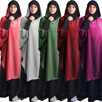 Musulmaņu Ilgi Khimar Ramadāna Formālu Lūgšanu Hijab Apģērbs Sieviešu Niqab Burka Islāma Turcija No Viena Gabala Vecis Niquabs Arābu Modes Topi
