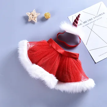 Baby Toddler Meitenes Ziemassvētku Tērps Unicorn Tutu Svārki Maz Bērnu Deju Grupa Tērpu Apģērbs, tērps 3 mēnešus, lai 4year