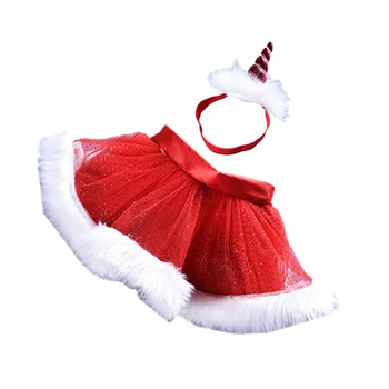 Baby Toddler Meitenes Ziemassvētku Tērps Unicorn Tutu Svārki Maz Bērnu Deju Grupa Tērpu Apģērbs, tērps 3 mēnešus, lai 4year