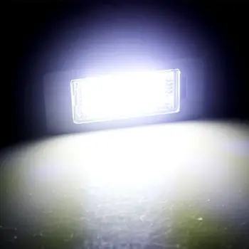 Pāris 24 LED 3528 SMD LED numura zīme Gaismas Lampas, Spuldzes 6000K Balts der BMW E82 E90, E92 E93 M3, E39 E60 E70 X5 U1JF