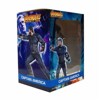 Brīnums Avengers Super Varonis Kapteinis Amerika Statuja PVC Rīcības Attēls Kolekcionējamus Modelis Rotaļlietas