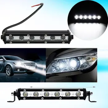 Slim 7 collu 30W Offroad Automašīnas LED Spot Plūdu Darba Gaismas Josla Vienā Rindā Auto SUV bezceļa Worklight Tālās gaismas Lukturis