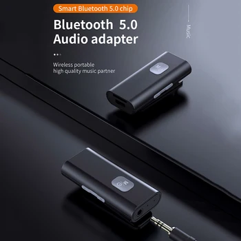Jack Bluetooth 5.0 Audio Uztvērēju SR11 3.5 mm TF Kartes brīvroku Adapteris w/ Klipu Office Rūpes Datoru Piederumi