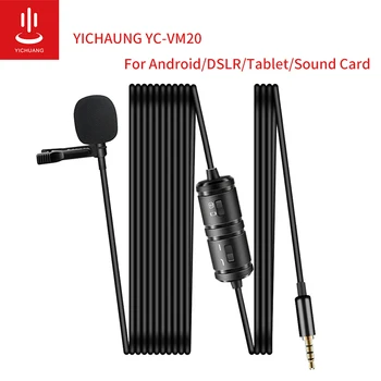 YICHUANG Par YC-VM20 6M Mini Portatīvo Kondensatora Mikrofons Clip-on Atloks Lavalier Mikrofons ar Vadu Microfon Tālruņa spoguļkameras