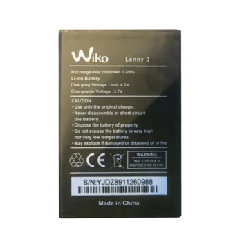 Jauno Tālruņu Akumulatoru Wiko Lenny 3 Lenny3 2000mAh Augstas Kvalitātes Tālrunis Uzlādējamās Baterijas Nomaiņa Bateria
