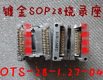 Bezmaksas Piegāde! 1pc 300mil SOP28 / SOIC28 / OTS-28-1.27-04 zelta pārklājumu IC testa transposon adapteri Ierakstīt Bloka modulis sensors